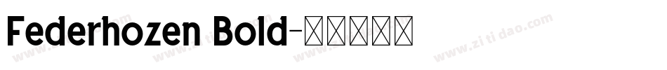 Federhozen Bold字体转换